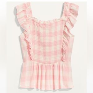 Pink Gingham Top